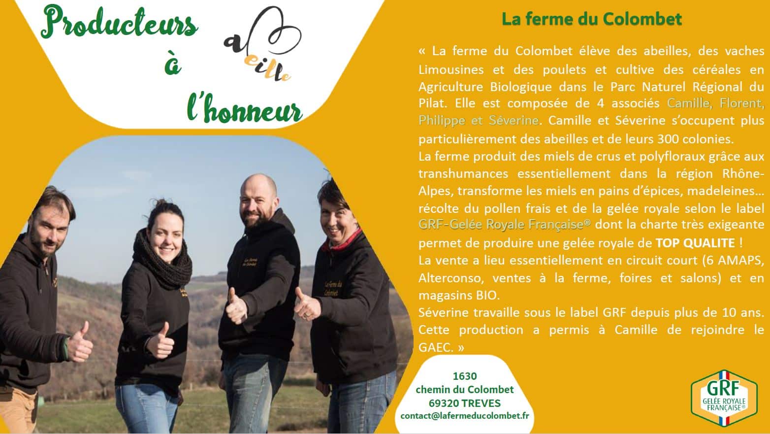 La ferme du Colombet : les producteurs à l’honneur – Avril 2019