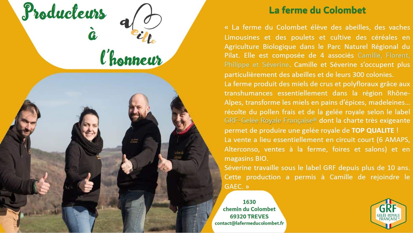 La ferme du Colombet : les producteurs à l’honneur – Avril 2019